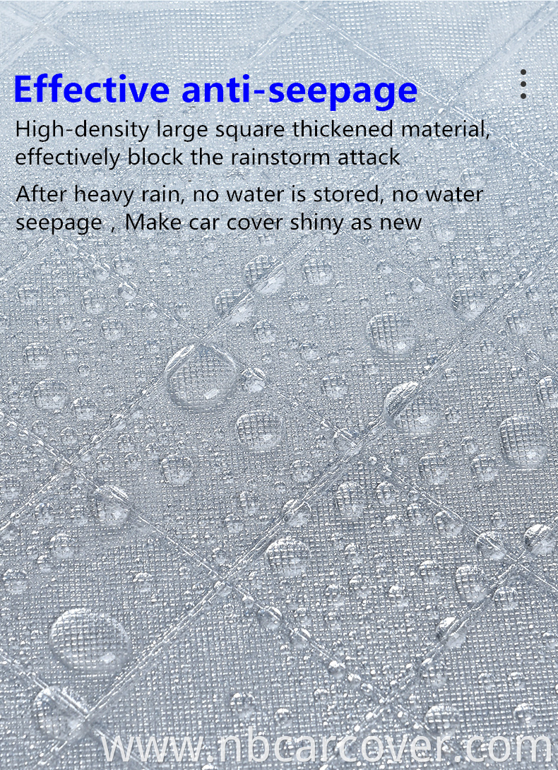 Waterproof all weather breathable uv protection 6 layers portable tarpaulin aluminum foil car cover